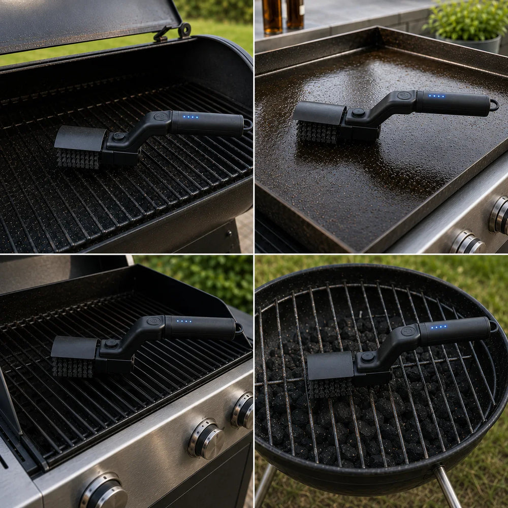 GrillPro – Elektrische Grillbürste mit rotierendem Bürstenkopf